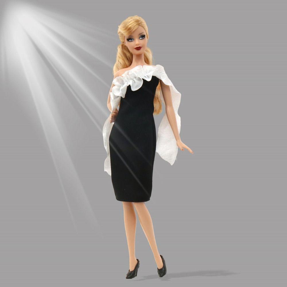 Đầm Ngắn 30cm Màu Cầu Vồng Thời Trang Cho Búp Bê Barbie