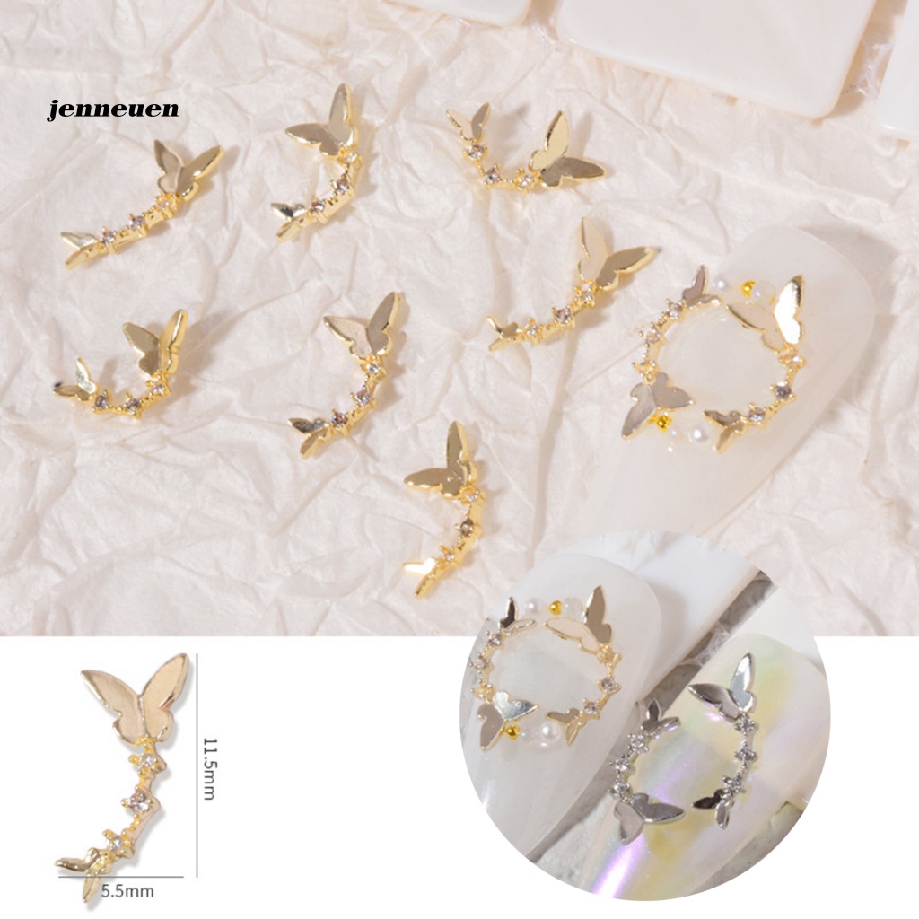 Set 2 Hộp Phụ Kiện Trang Trí Móng Tay Hình Bướm Lấp Lánh DIY