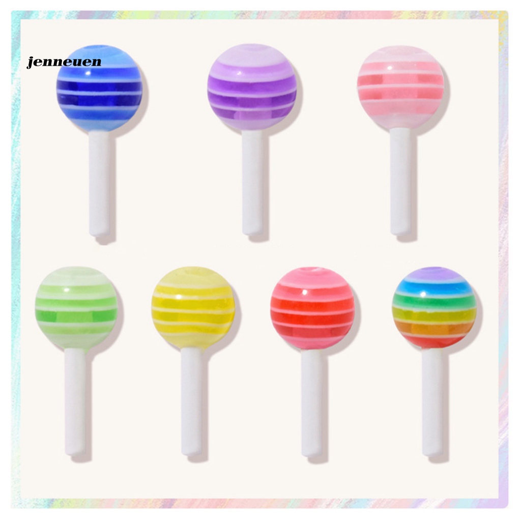 Bộ 5 Phụ Kiện Trang Trí Móng Tay Hình Kẹo Nhiều Màu Sắc Thời Trang