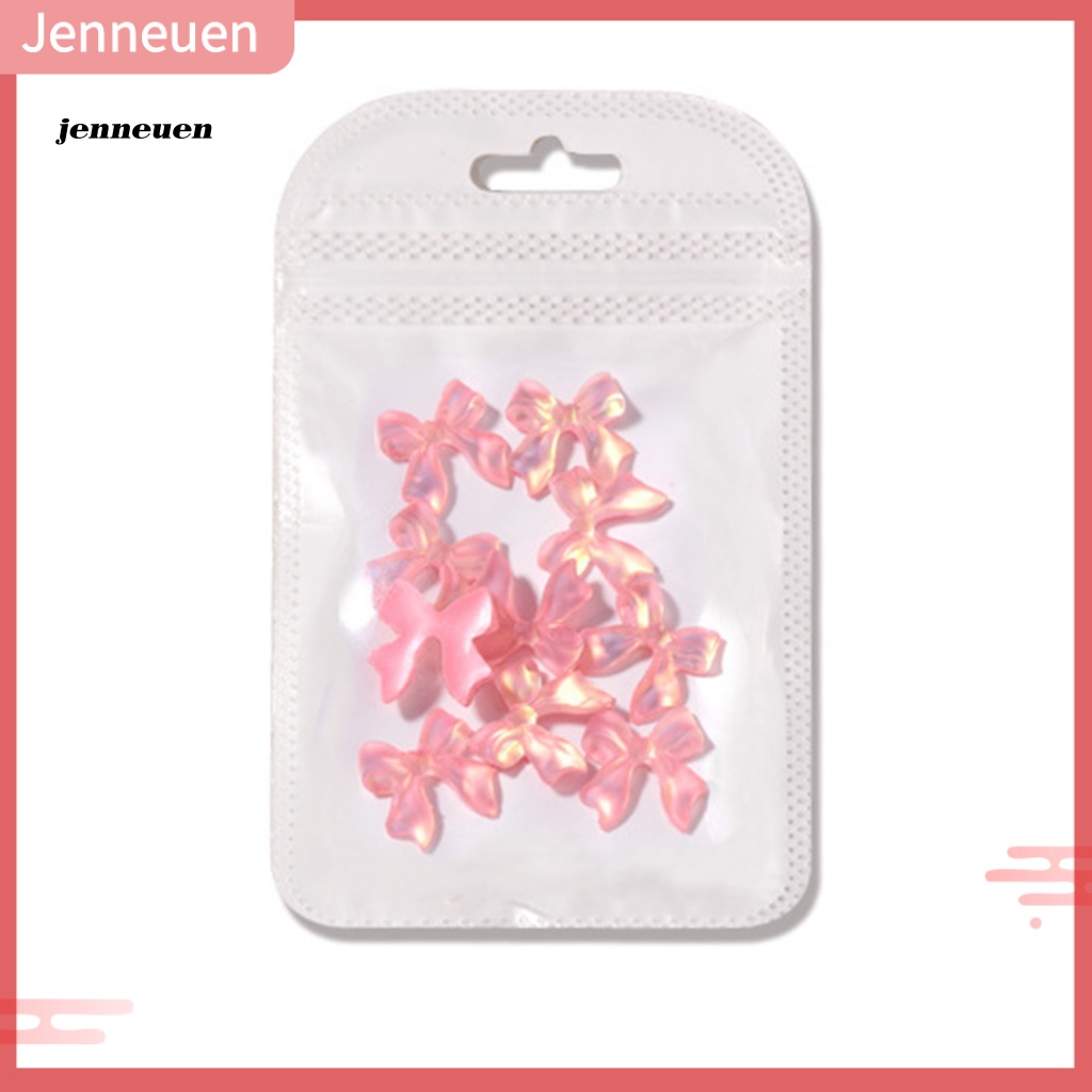 Set 10 Nơ Ruy Băng 3D Lấp Lánh Trang Trí Móng Tay Thời Trang