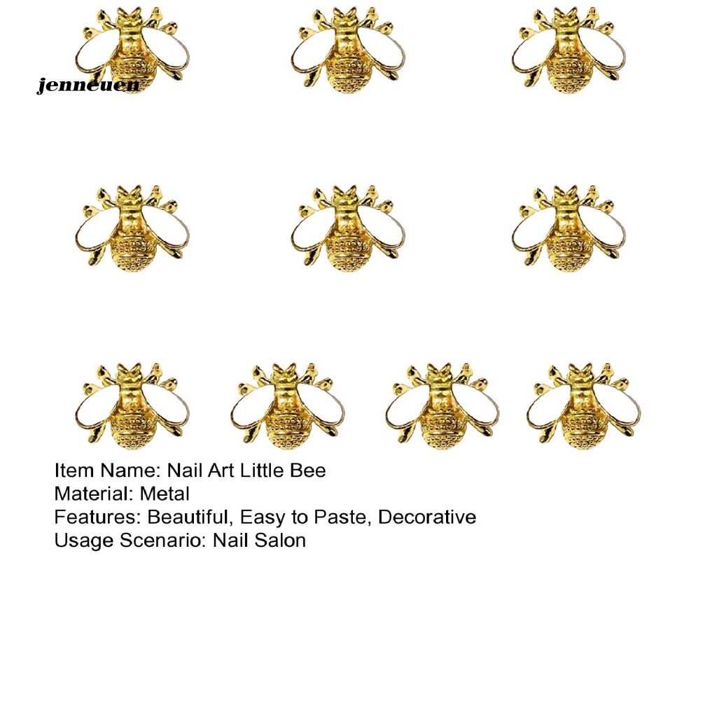 Set 10 Miếng Dán Trang Trí Móng Tay Hình Ong Nhỏ Dễ Sử Dụng
