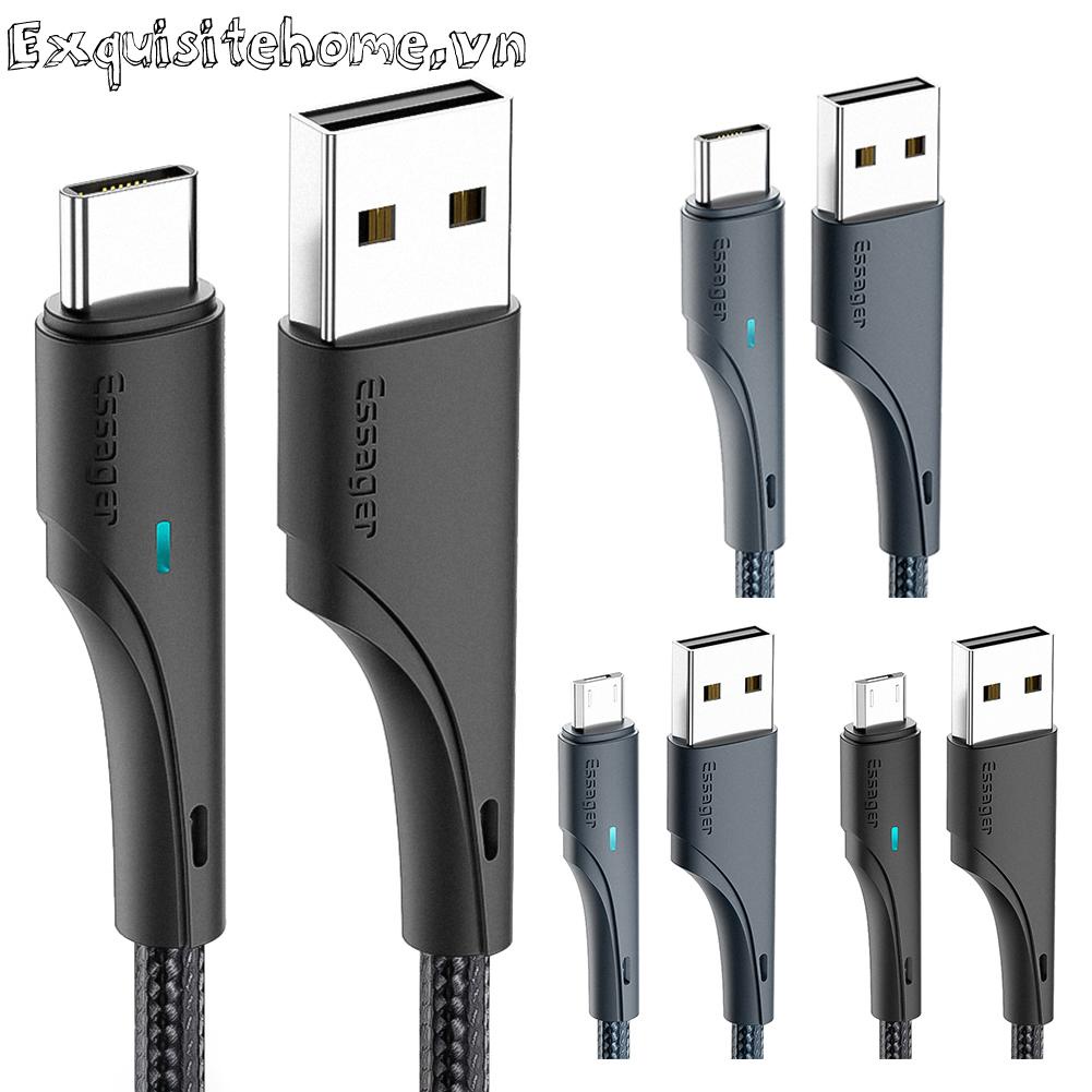 ESSAGER Dây Cáp Sạc Nhanh 3A / 2.4A 1M Cho Huawei Xiaomi Samsung Oneplus
