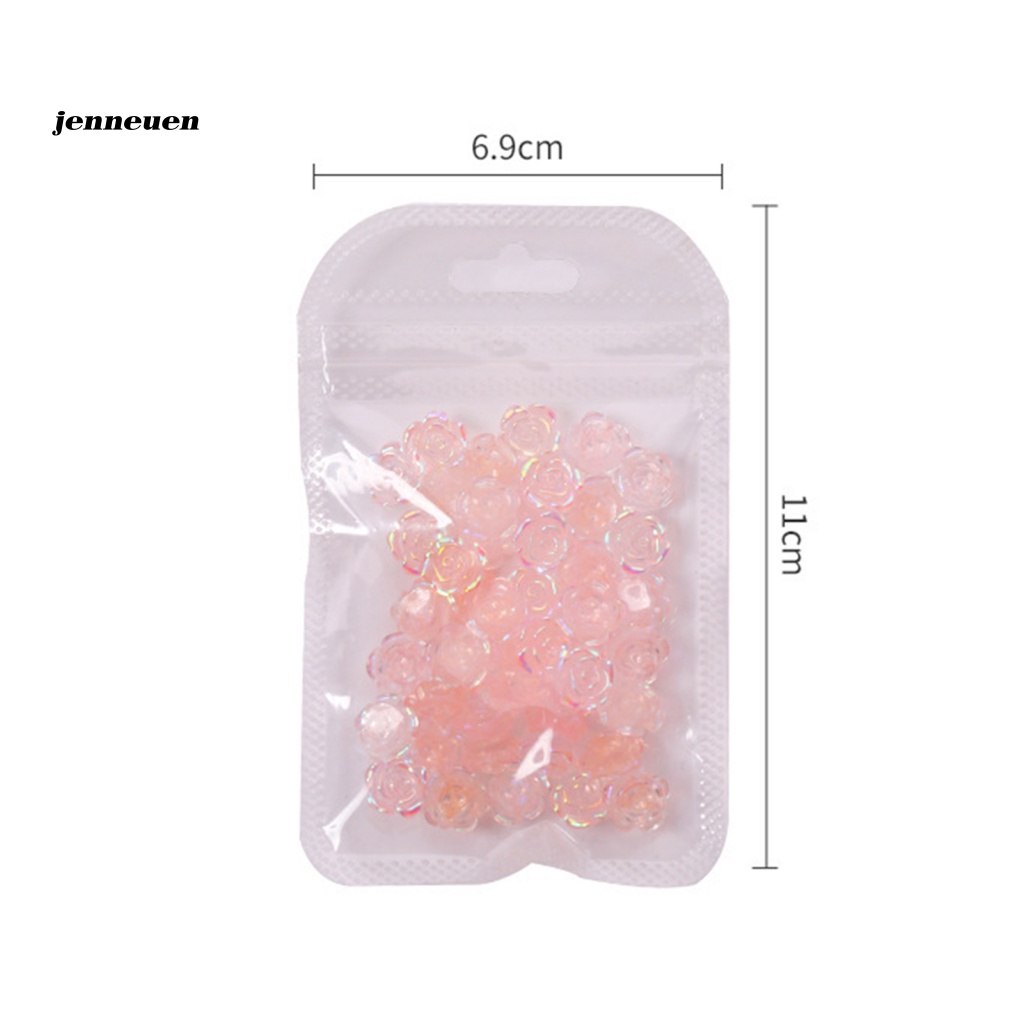 1 Túi Phụ Kiện Trang Trí Móng Tay 3D Hình Hoa Hồng Nhiều Màu Sắc Charms