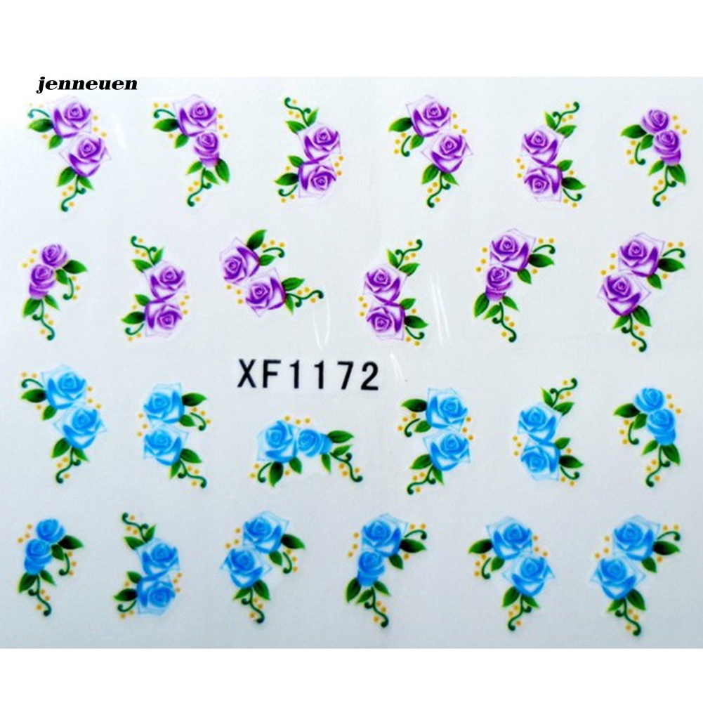 Hình Dán Móng Tay Họa Tiết Hoa Thời Trang Cho Nữ DIY