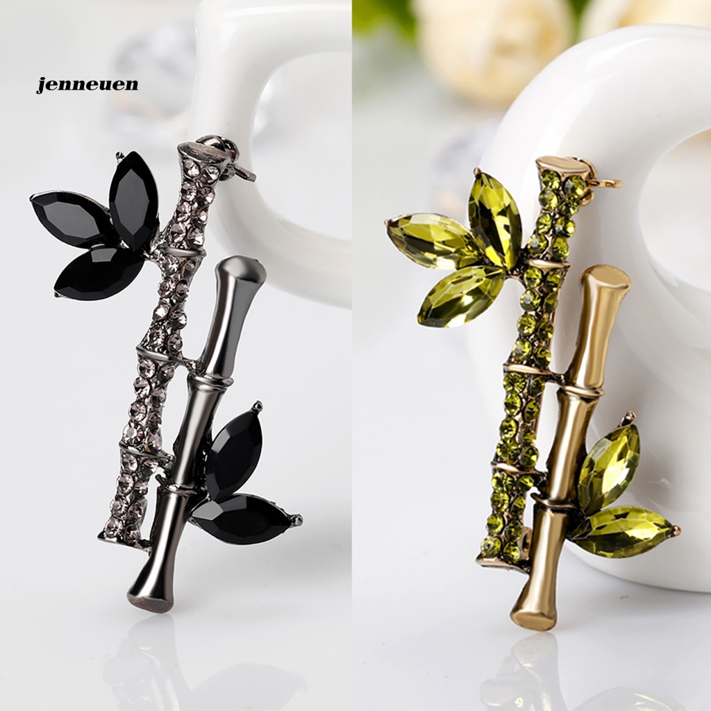 Trâm Cài Áo Hình Cây Tre Đính Đá Bằng Hợp Kim Dễ Thương