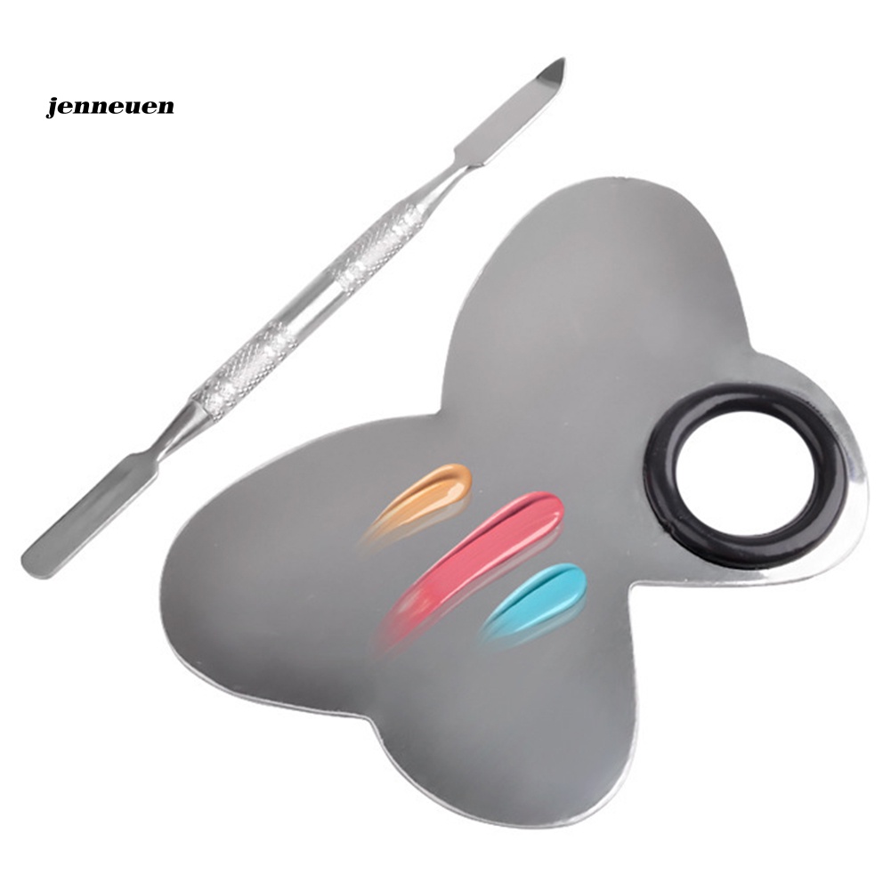 Bảng Màu Vẽ Móng Nghệ Thuật Bằng Thép Không Gỉ Hình Bướm Nhiều Màu Sắc DIY