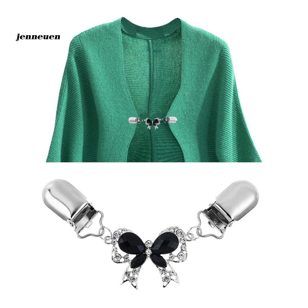 Trâm Cài Áo Hình Nơ Đính Đá Thời Trang Cho Nữ