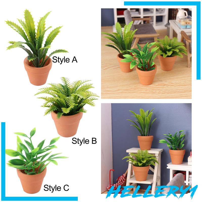 Mô Hình Cây Bonsai Mini Tỉ Lệ 1 / 12 Dùng Để Trang Trí Nhà Búp Bê
