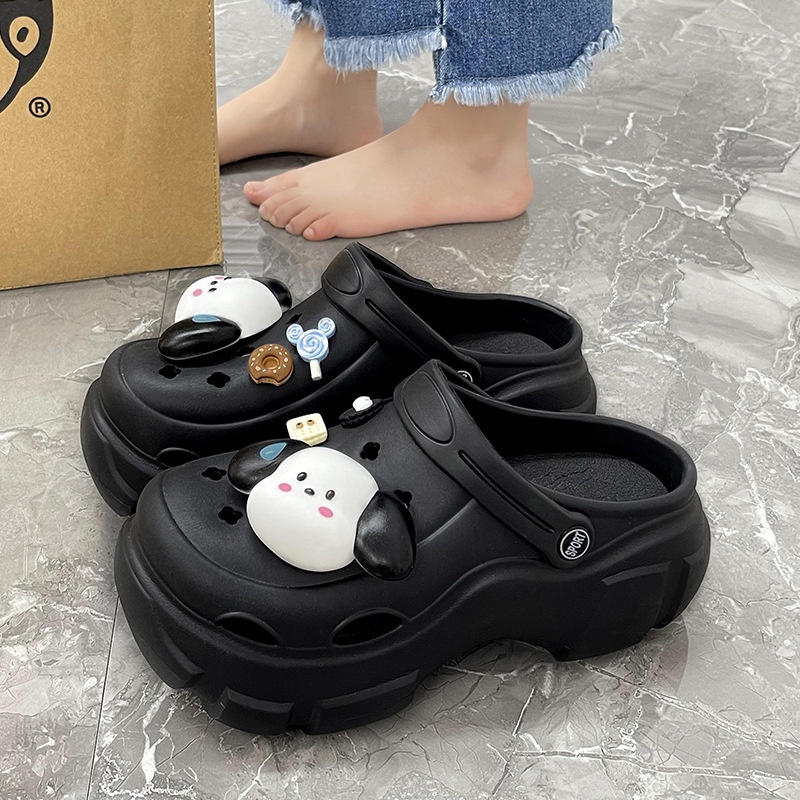 Dép chó hoạt hình Tăng chiều cao 3.5 cm dép cross dép bánh mì nữ AA6480