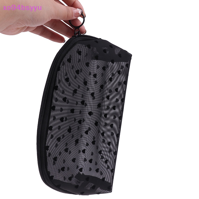 Túi Lưới Đựng Mỹ Phẩm Xo94Bsyu Màu Đen Có Khóa Kéo Tiện Dụng