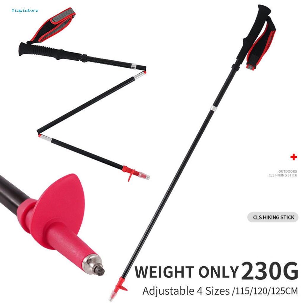 Gậy Leo Núi Siêu Nhẹ 4 Khớp Gấp Gọn Bằng Hợp Kim Nhôm
