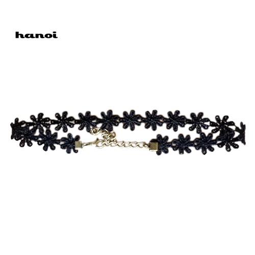 Vòng Cổ Choker Ren Co Giãn Màu Đen Ngọt Ngào Phong Cách Boho Cổ Điển Thập Niên 80S 90S