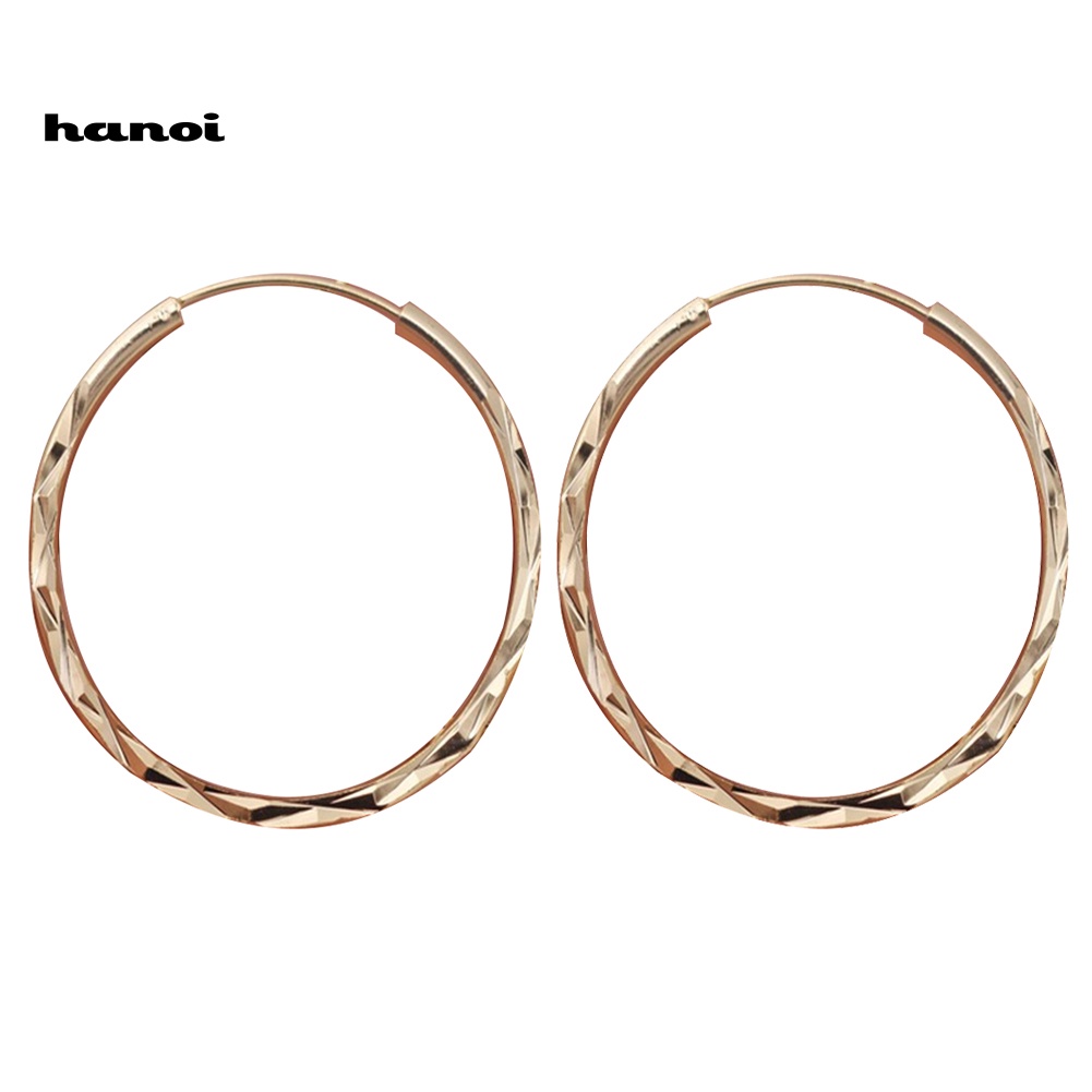 Khuyên Tai Tròn Kim Loại Đơn Giản Thời Trang Cho Nữ