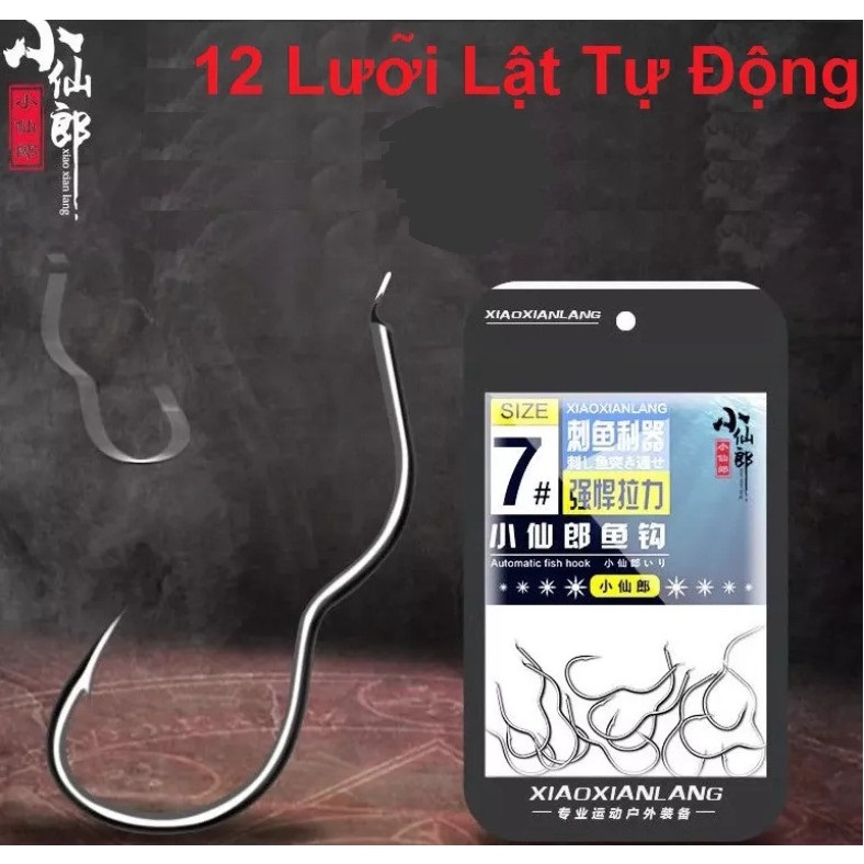 Lưỡi Câu Cá Tự Lật, Lưỡi Móc Lật Tự Động Có Ngạnh Chống Cá Nuốt Lưỡi LC10 - Sanami Fishing