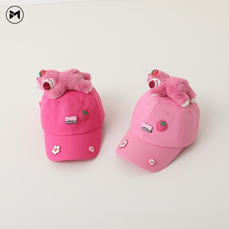 Mũ Lưỡi Trai Hình Chú Gấu Dễ Thương Cho Bé Gái 2-7 Tuổi