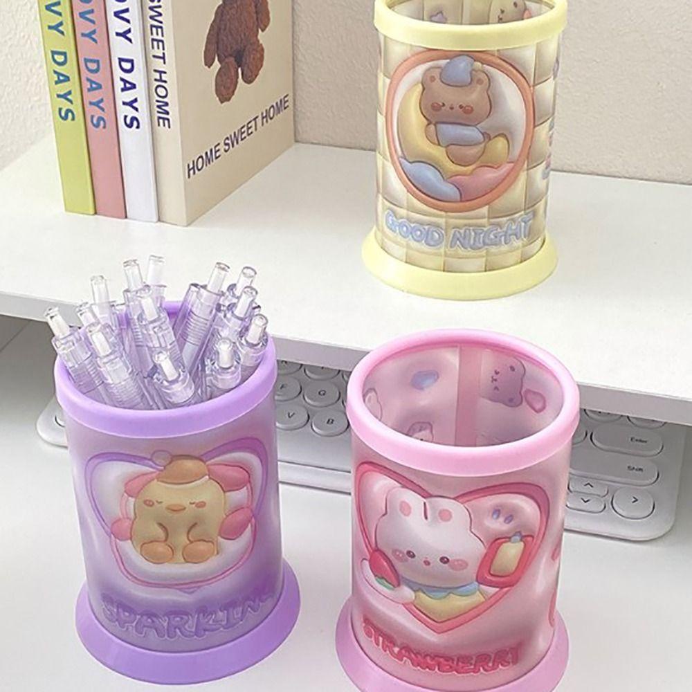 Risedot Đựng Bút Hình Tròn Họa Tiết Hoạt Hình Dễ Thương