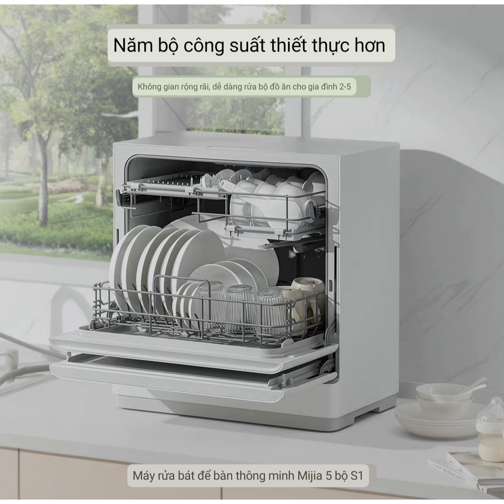 Máy Rửa Bát Xiaomi Mijia S1 5 Bộ Newmodel 2022-Khử trùng sấy khô - 7 chế độ