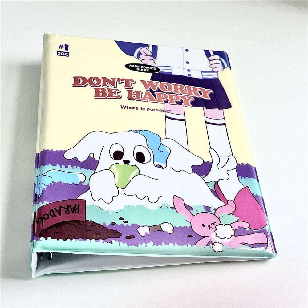Cuốn Album Ảnh Polaroid 6 Lỗ Khổ A5 10cm 17cm Họa Tiết Cô Gái Và Chú Chó Dễ Thương