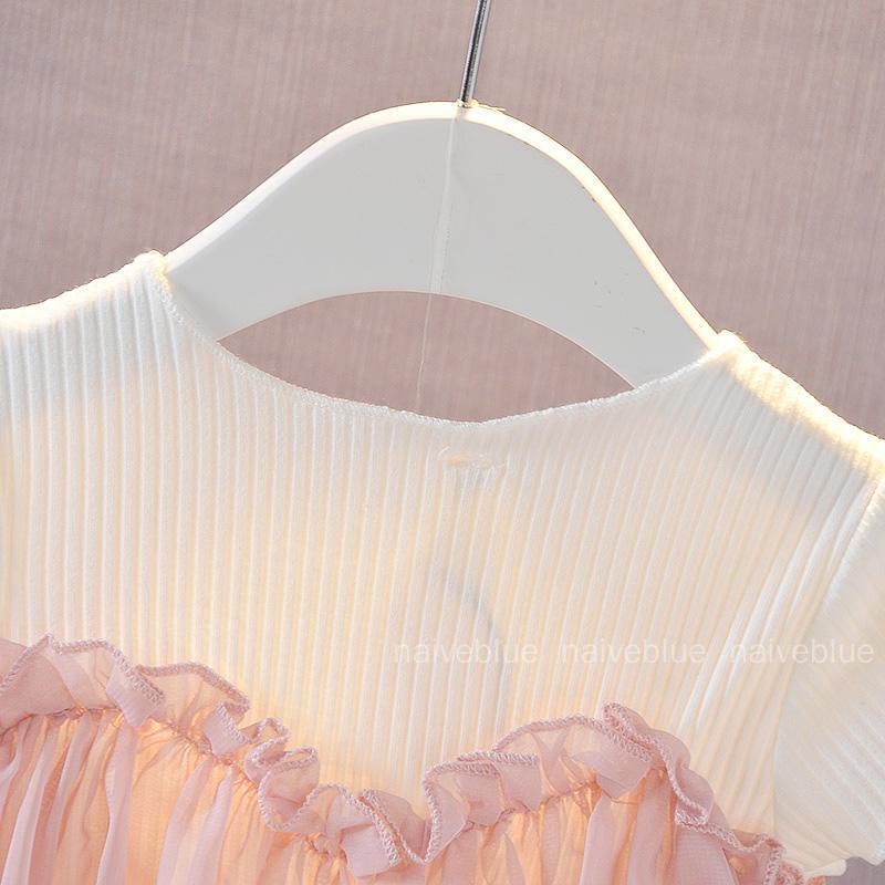 Đầm Chiffon Tay Ngắn Thời Trang Mùa Hè Xinh Xắn Cho Bé Gái