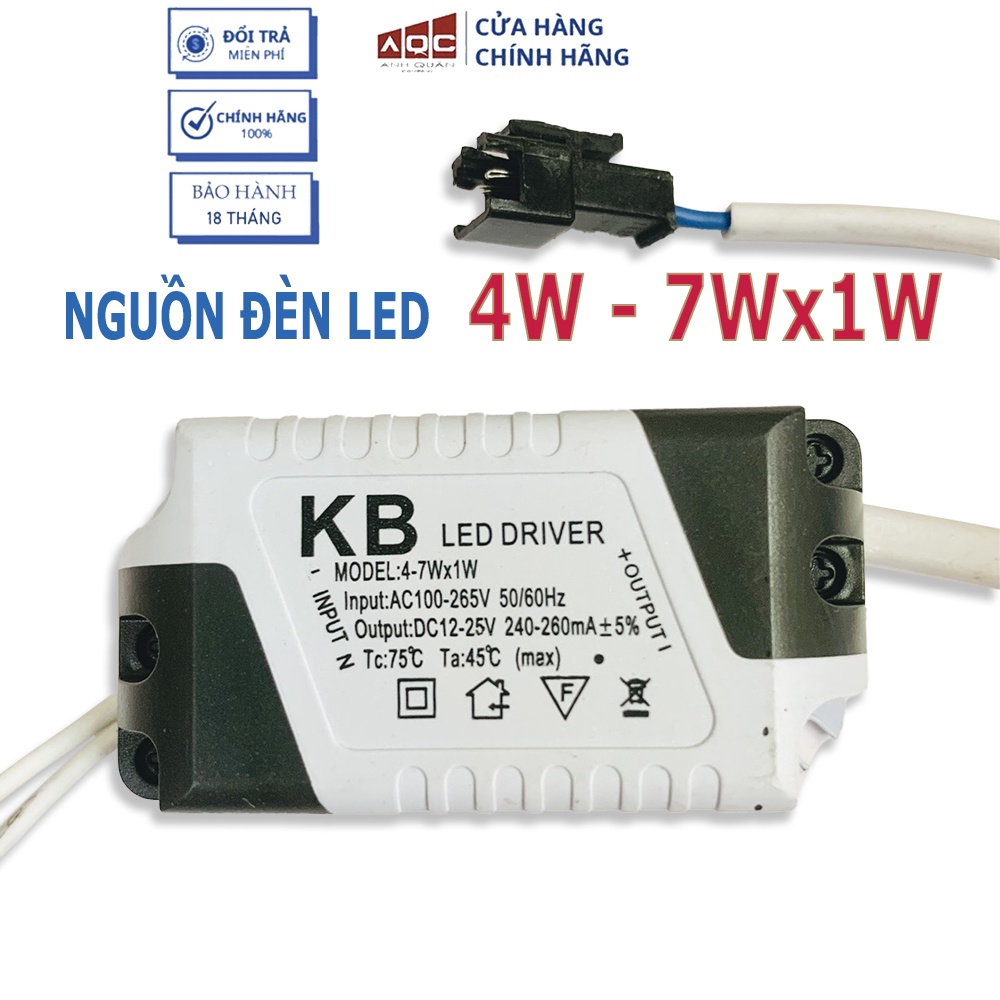 LED DRIVER Bộ Nguồn Đèn Led 4-7W x 1W đời mới chống nước đa năng cho nhiều loại đèn