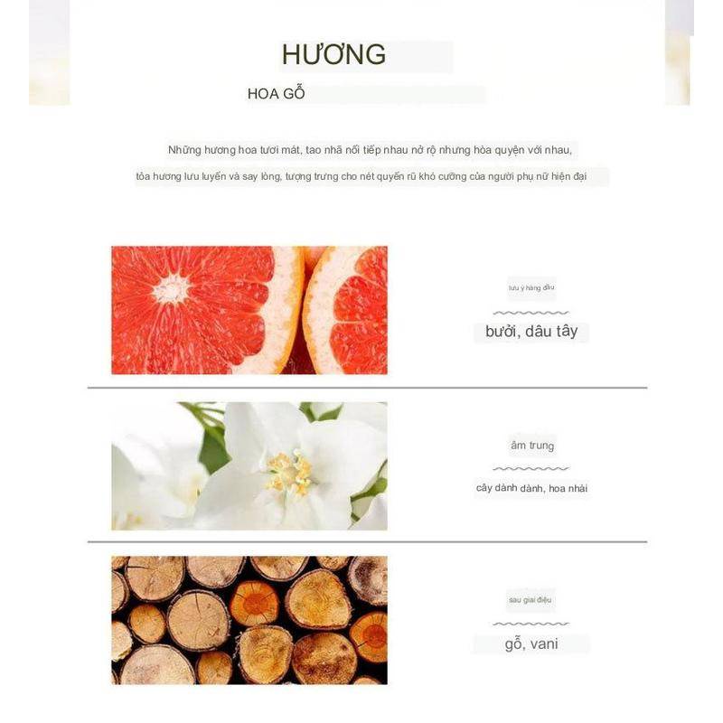 LONKOOM/Nước hoa hoa may mắn/Hương hoa quả/Giữ hương tươi tự nhiên/Nước hoa nhẹ cho phụ nữ/Quà tặng