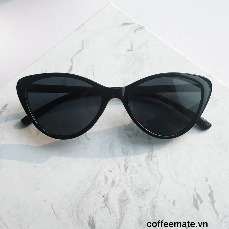 ⚡Kính mát mắt mèo màu trơn thời trang retro xu hướng thường ngày cho nữ