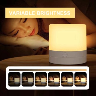 Touch Night Light USB Rechargeable LED Bedside Table Lighting Lamp Dimmable Gift