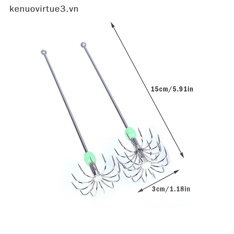 Lưỡi Câu Cá Hình Con Mực Hai Lớp Bằng Thép Không Gỉ