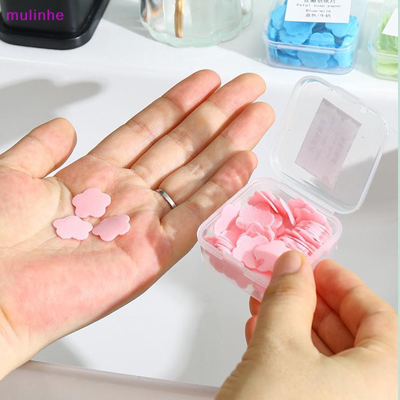 Xà Phòng Rửa Tay mulinhe 1 Hộp Hình Cánh Hoa Thân Thiện Với Da Dùng Một Lần Cho Nữ / Mang Đi Du Lịch vn