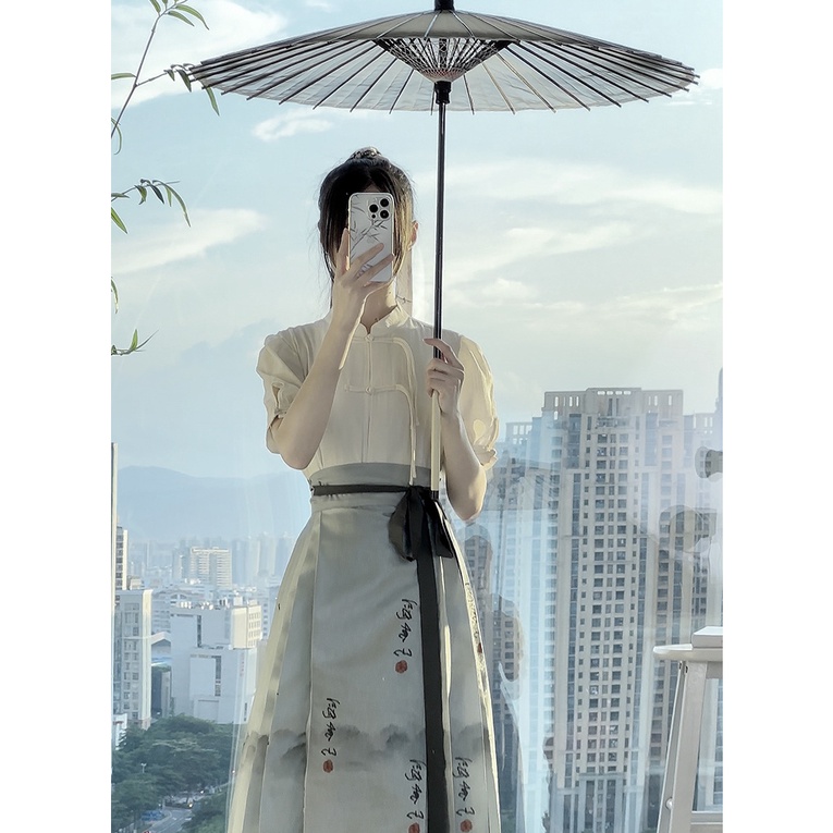 Váy Hán Phục Phong Cách Trung Hoa Mới Dễ Phối Đồ Hàng Ngày Cho Nữ#23728