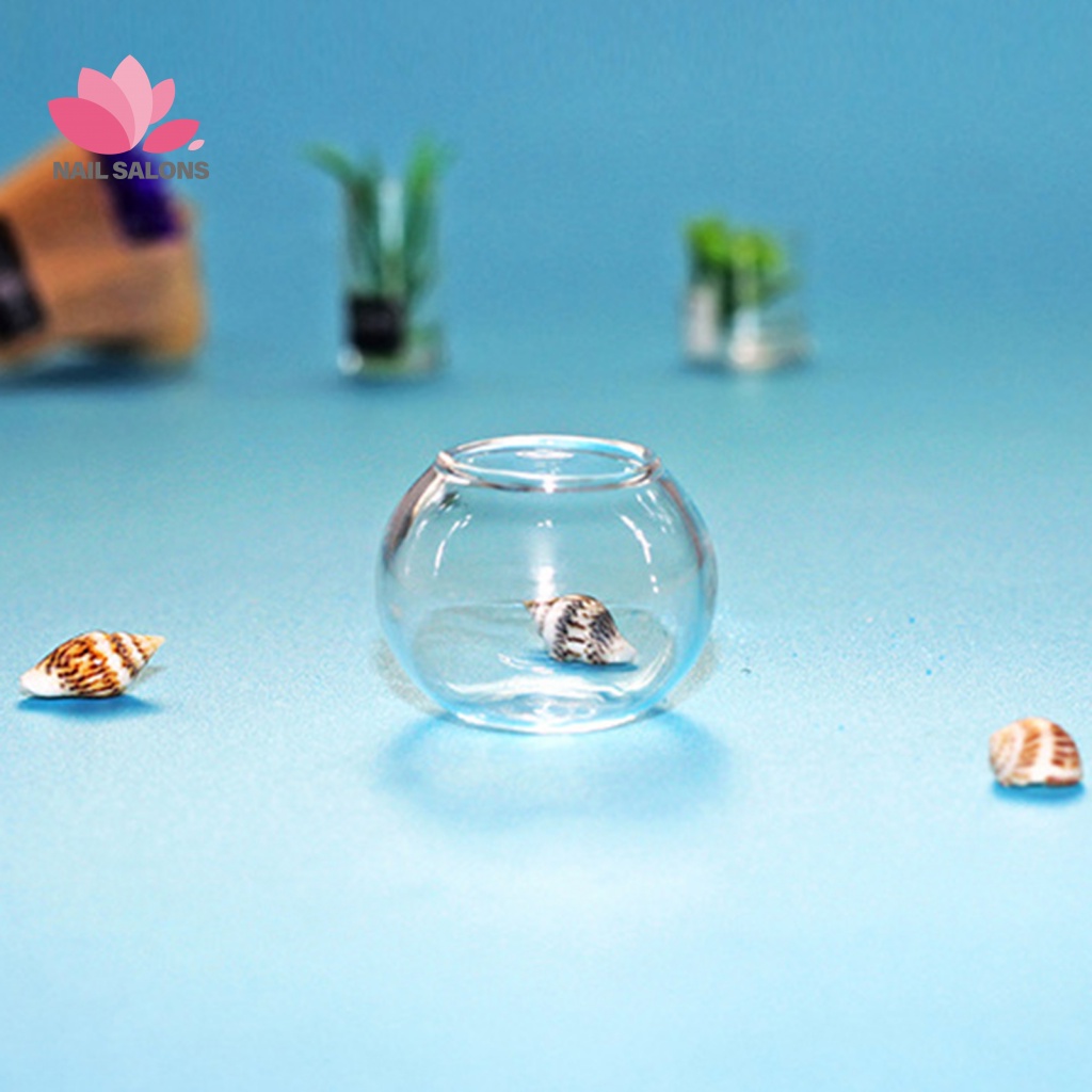 Bát Thủy Tinh Mini Màu Trong Suốt Trang Trí Bể Cá