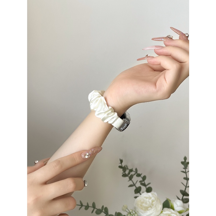 Dây Đeo Vải Chiffon Lụa Lạnh Co Giãn Thay Thế Cho Đồng Hồ Thông Minh Xiaomi MiBand 8 7 6 5 4 3 MiBand 8