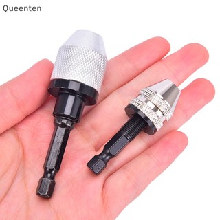 Queenten 1/4 "hex shank keyless drill chuck quick change bit driver converter adapter qt