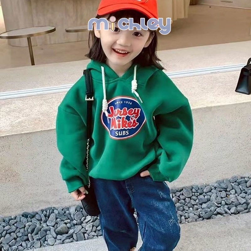 Áo hoodie MICHLEY phong cách Hàn Quốc thời trang thu đông dành cho trẻ em