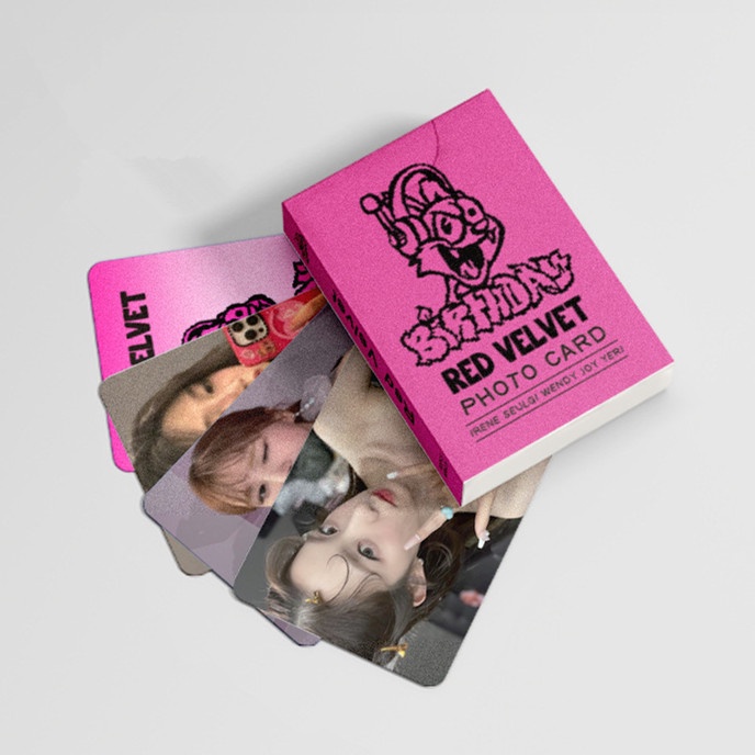 Set 50-55 Tấm Thẻ In Hình Nhóm Nhạc Kpop Red Velvet