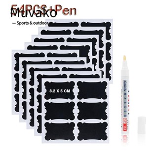 Muvako Set 54 Nhãn Dán Dạng Bảng Đen Viết Phấn Trang Trí Thủ Công