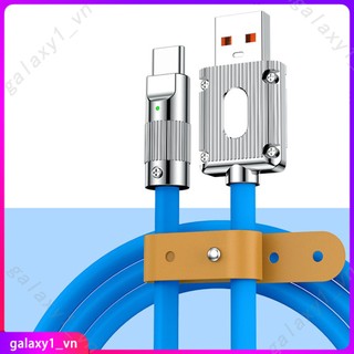 Dây cáp sạc 120w 6a type c siêu nhanh 1 m, 1.5 m, 2 m silicone lỏng dây dữ liệu in đậm 1m cho thoại di động ios android cáp sạc nhanh