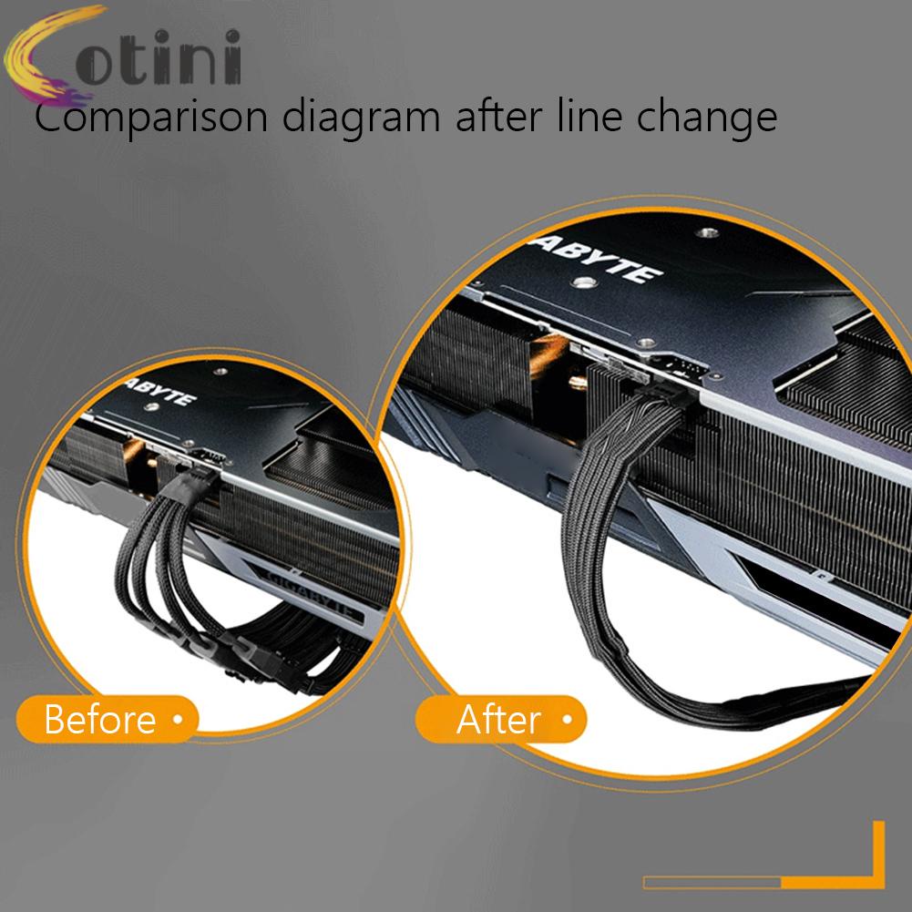 Dây Cáp Nguồn GPU 70cm 16pin  12VHPWR 16AWG Cho RTX 3090Ti 4070Ti 4080 4090