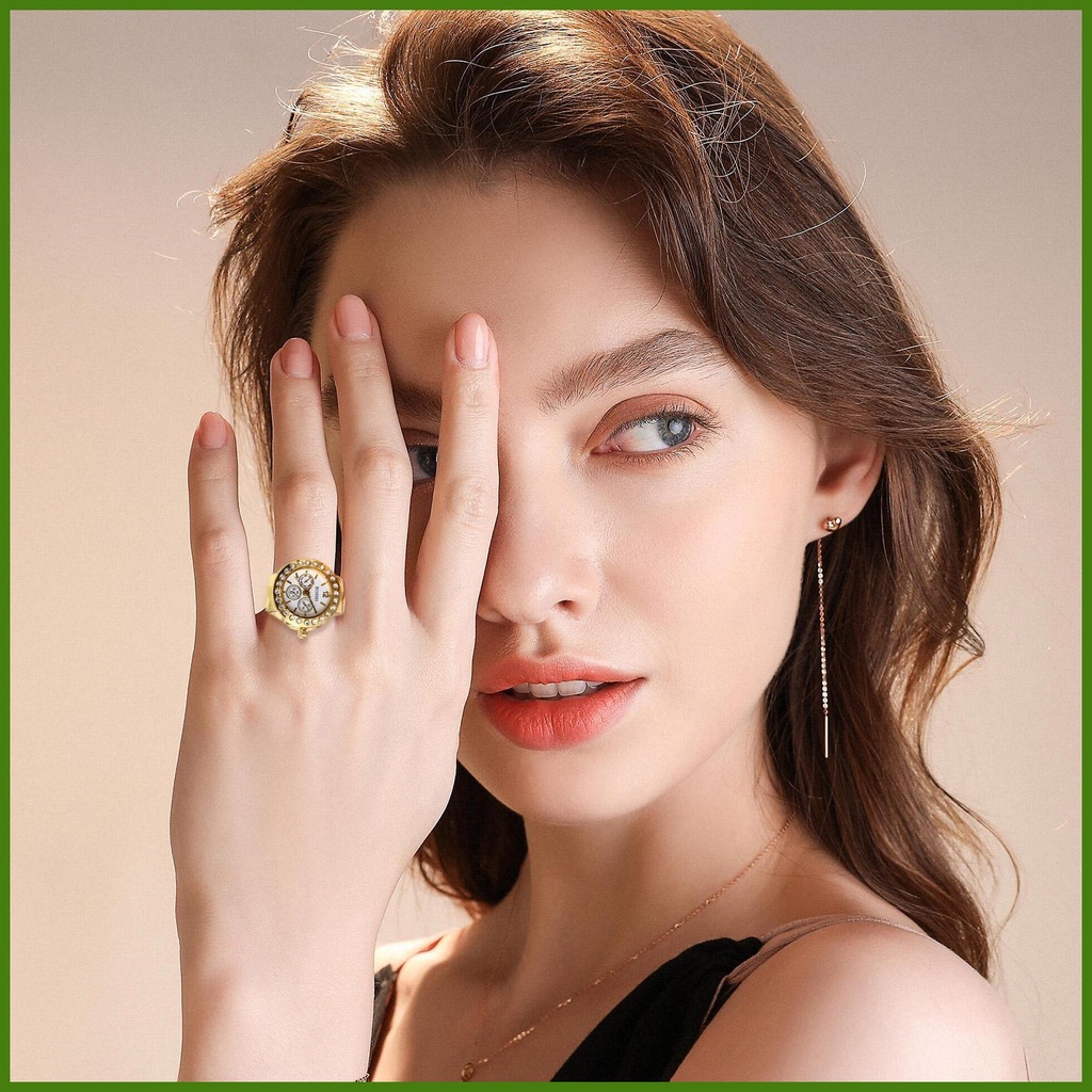 Nhẫn Đồng Hồ Kim Phong Cách Vintage Thời Trang Dành Cho Nam Và Nữ