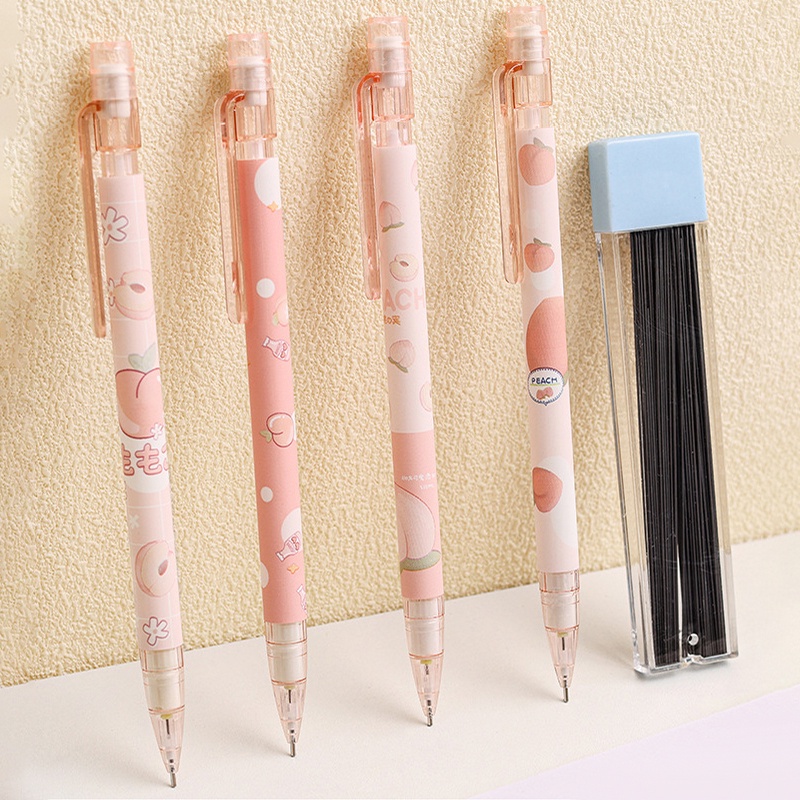 Bút Chì Bấm Ngòi 0.5mm Hình Quả Đào Dễ Thương Cho Học Sinh Tiểu Học SR016 OUYOUVN