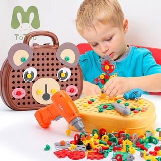 ToToo Hộp công cụ lắp ráp baby puzzle máy khoan điện tuốc nơ vít hộp công cụ bảo trì trục vít