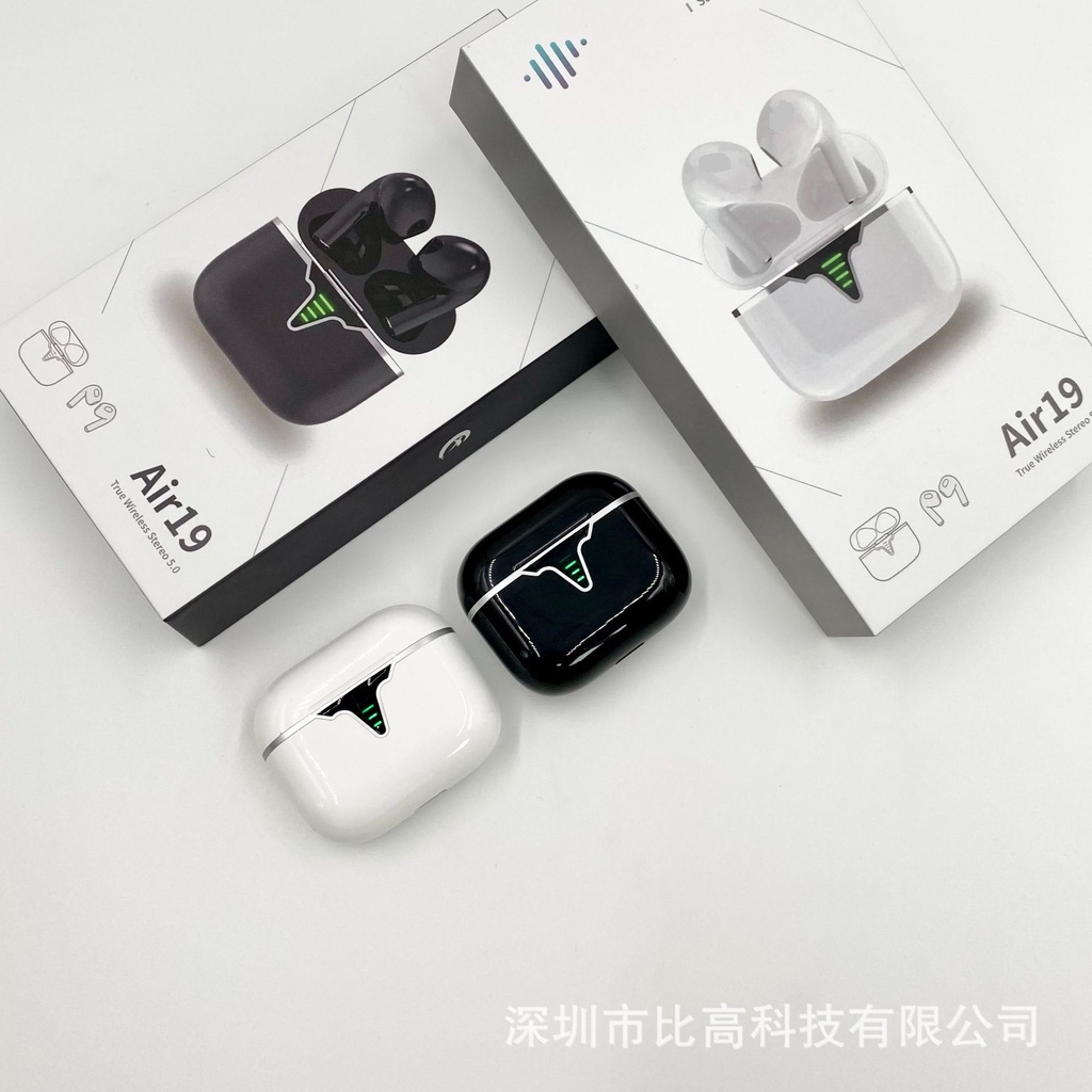 Tai Nghe Bluetooth Air19 Cao Cấp, Dùng Cho Androi, IOS, Laptop, Không Dây Nhét Tai Kết Nối Tự Động - Bảo hành 6 tháng