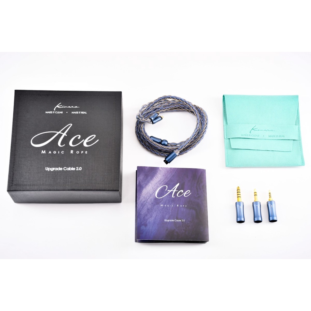 Dây tai nghe nâng cấp mô-đun Kinera Ace 2.0  Thiết kế phích cắm có thể thay thế với ba loại phích cắm phía trước