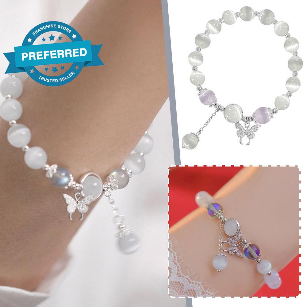 Ins style butterfly bracelet fashion grey moonlight bracelet bracelet nữ đơn giản j1y7