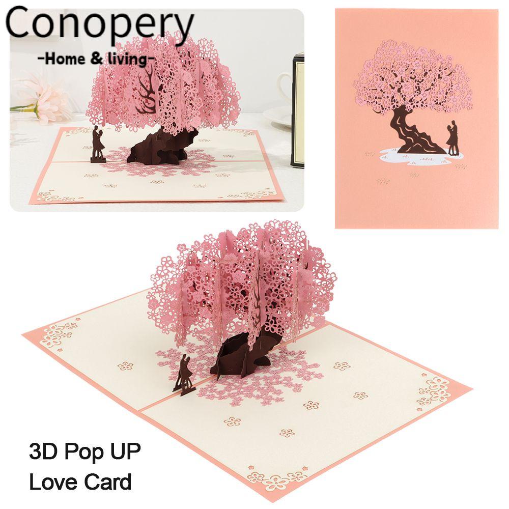 Conopery Pop up love card kỷ niệm thủ công cho vợ và bạn gái quà tặng ngày lễ tình nhân thiệp cảm ơn