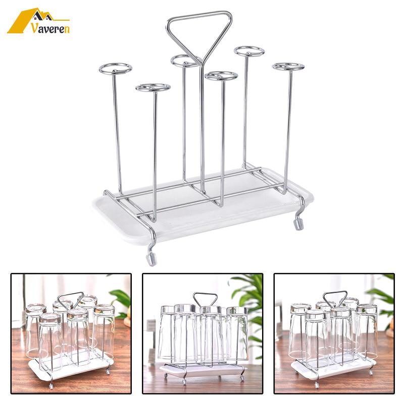 Giá đỡ cốc bằng sắt hiện đại 6 móc cốc đứng ngăn kéo tròn cây cho gia đình #D 280kg