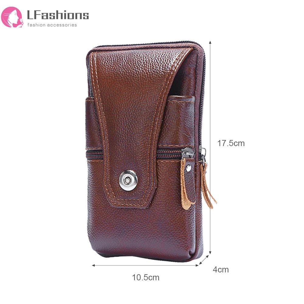 ❀ Zalo ❀ Nam da thật fanny túi thắt lưng kinh doanh ví điện thoại di động thắt lưng bum túi