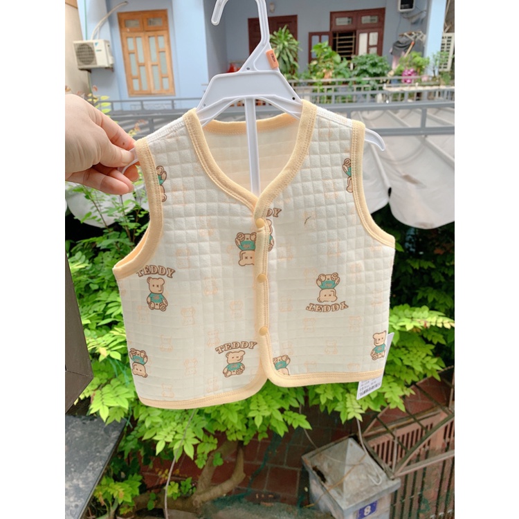 Áo Gile trần bông, nỉ nhung dày mềm mùa Đông cho bé sơ sinh