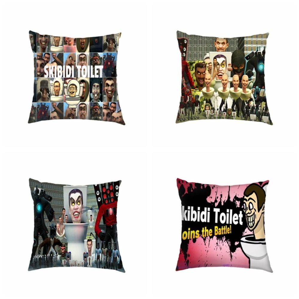 Shanrong Vỏ Gối Nhồi Bông In Hình anime toilet man skibidi Sáng Tạo Cho Bé