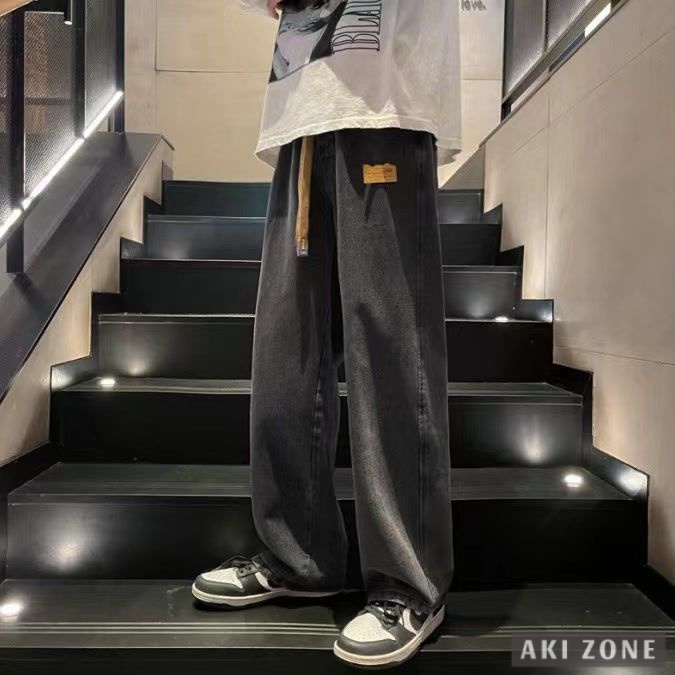 Quần jean nam retro quần bò ống rộng bigsize 5XL 100KG mùa xuân thu cao cấp đường phố thời trang quần denim Hàn Quốc